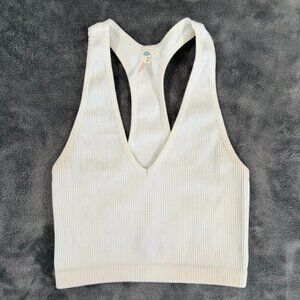 Free People Movement Free Throw Crop Tank, White XS